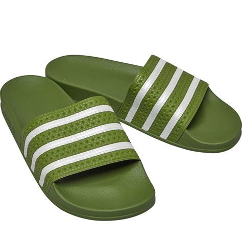 adidas slipper groen|Adidas heren slips.